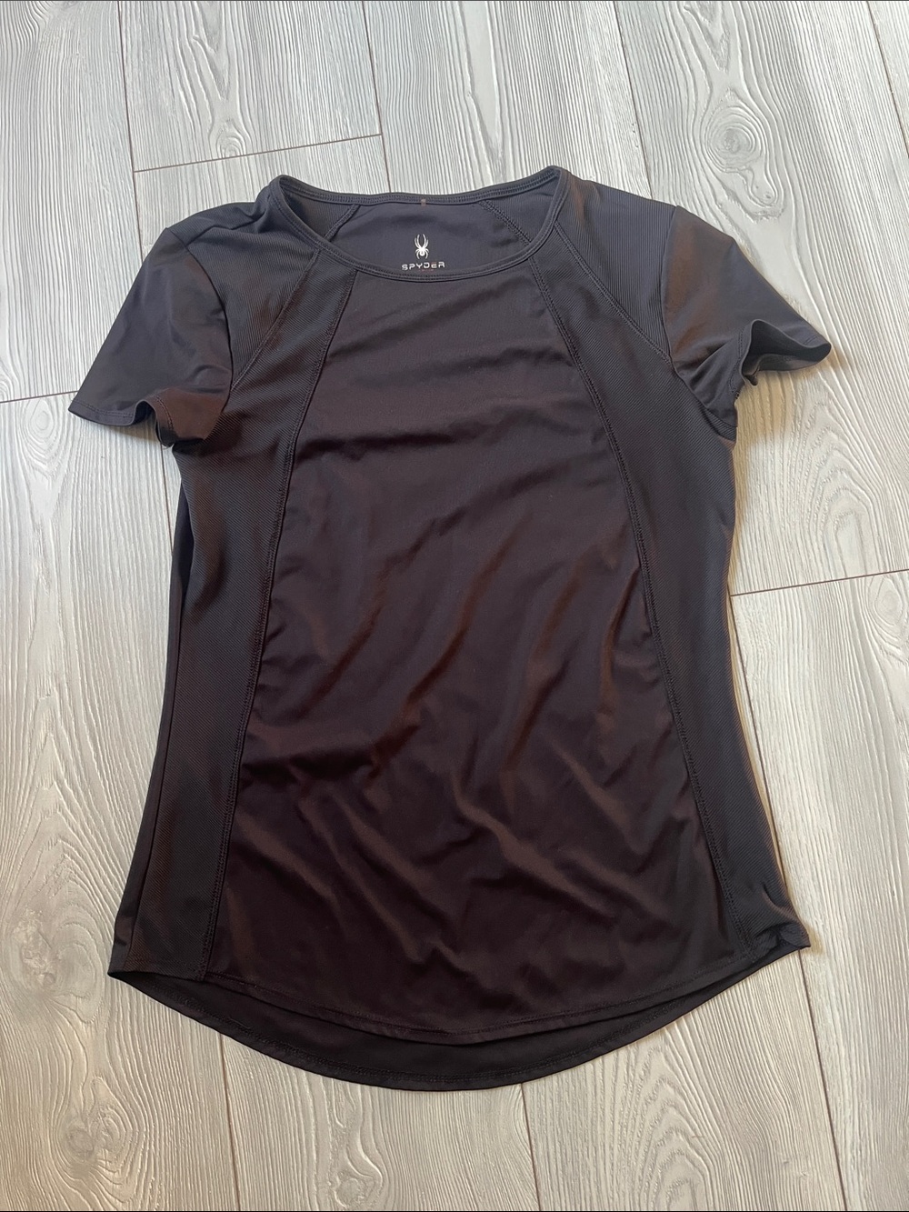 Spyder Black Short-Sleeve Athletic Tee for Women